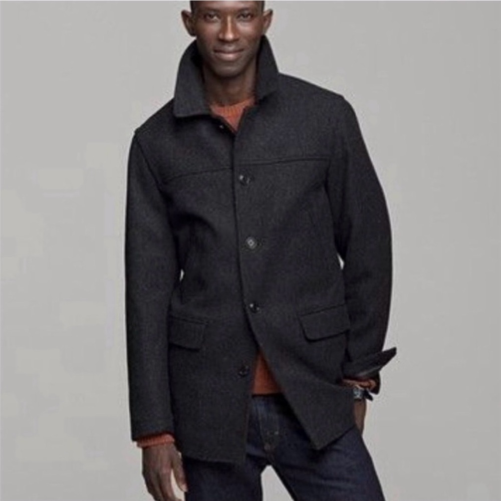 J. Crew Black Wool University Peacoat Thinsulate